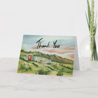 Hand-Painted University of Utah Thank You Card