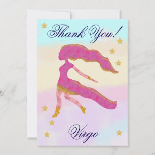 Hand-Painted Virgo Birthday Thank You