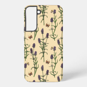 Hand-painted watercolor and ink pattern with laven samsung galaxy case