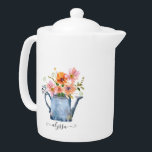 Hand-Painted Watercolor Floral<br><div class="desc">Hand-Painted Watercolor Floral design with stylish trendy custom name.</div>