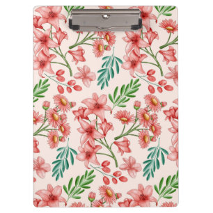 Hand Painted Watercolor Floral Pattern-54098 Clipboard