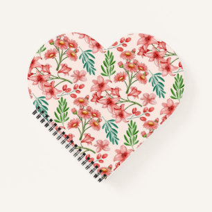 Hand Painted Watercolor Floral Pattern-54098 Notebook