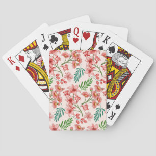Hand Painted Watercolor Floral Pattern-54098 Playing Cards