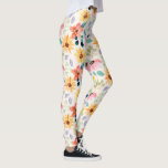Hand painted Watercolor Garden Flowers Colourful Leggings<br><div class="desc">Step out in style with these super fun leggings featuring a pattern of whimsical watercolor garden flowers. Perfect for a night out,  workout at the gym or garden party.</div>