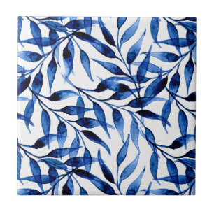 Hand Painted Watercolor Ink Pattern Tile