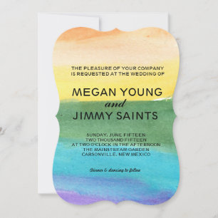 hand painted watercolor invitation