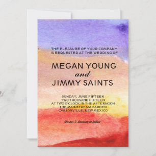 hand painted watercolor invitation