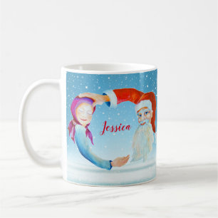Hand-painted Watercolor Magical Santa Claus Coffee Mug