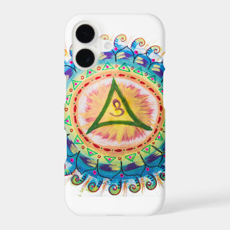 Hand Painted Watercolor Om Mandala 