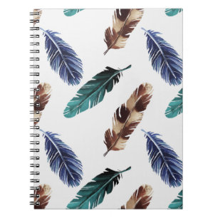 Hand painted watercolor seamless pattern with colo notebook