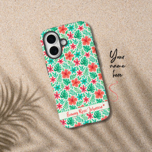 Hand-painted Watercolor Tropical Flowers Summer iPhone 16 Case
