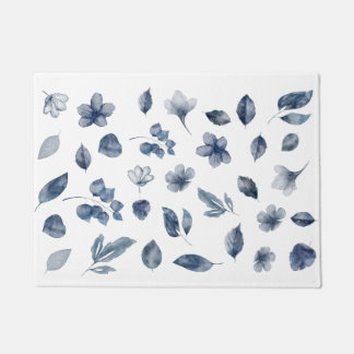 Hand Painted Watercolour Elements in Autumn Colour Doormat