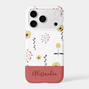 Hand-Painted Wildflower Personalised iPhone Case