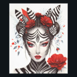 Hand Painted "Zebra Woman" - Award-Winning Pop Art Photo Print<br><div class="desc">"Zebra Woman" is an award-winning artwork by internationally recognised artist Danguole Serstinskaja. This bold black-and-white portrait, honoured with 5th place in the Pop Art category at the 2025 Art Collectors Choice Awards, blends surreal elegance with symbolic strength. A striking statement piece for any modern space, creative studios, or home decor....</div>