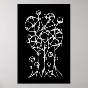 Hand Painting - Abstract Tree Group 2 Poster