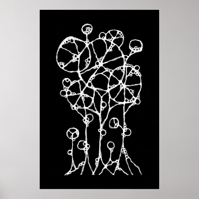 Hand Painting - Abstract Tree Group 2 Poster (Front)