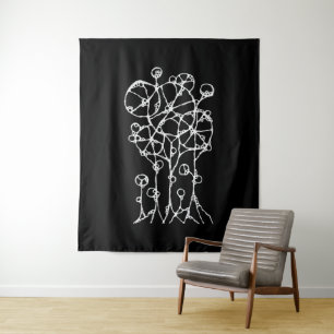 Hand Painting - Abstract Tree Group 2 Tapestry