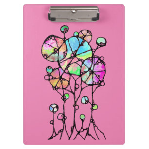 Hand Painting - Abstract Tree Group 3 + 4 Clipboard