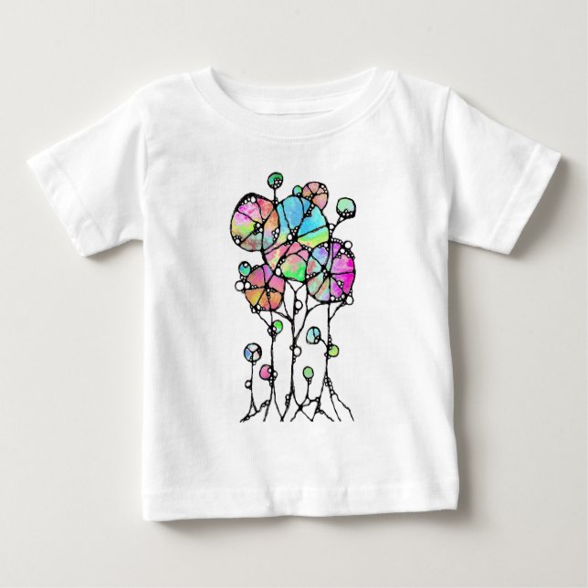 Hand Painting - Abstract Tree Group 3 Baby T-Shirt (Front)