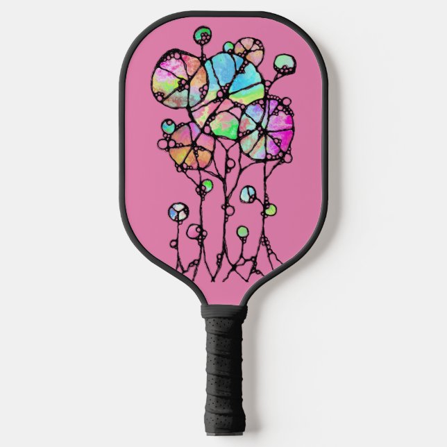 Hand Painting - Abstract Tree Group 3 Pickleball Paddle (Front)