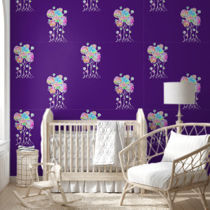 Hand Painting - Abstract Tree Group 4a Wallpaper