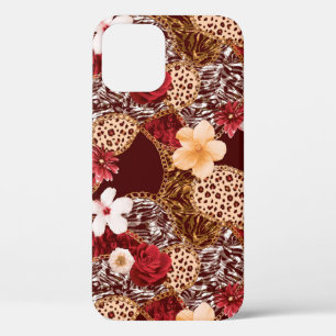 Hand Painting Abstract Watercolor Leopard Zebra an iPhone 12 Case