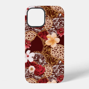 Hand Painting Abstract Watercolor Leopard Zebra an iPhone 12 Case