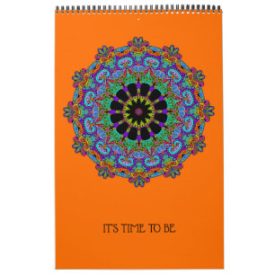 Hand Painting Mandala Clock Face 24 Calendar