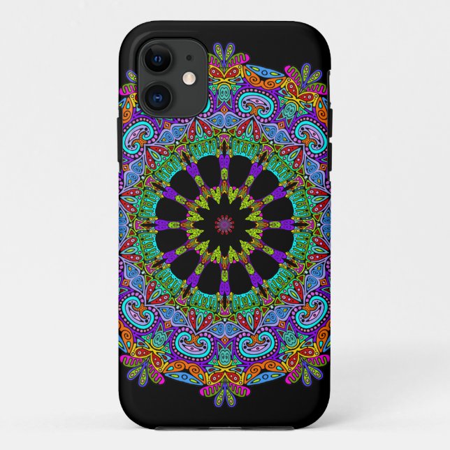 Hand Painting Mandala Clock Face 24 Case-Mate iPhone Case (Back)