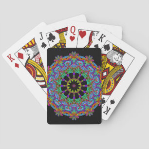 Hand Painting Mandala Clock Face 24 Playing Cards