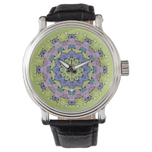 Hand Painting Mandala Clock Face 2 Watch