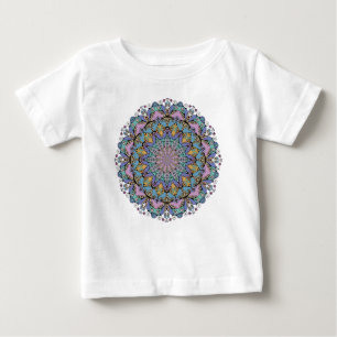 Hand Painting Mandala Clock Face 3 Baby T-Shirt