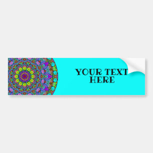 Hand Painting Mandala Clock Face 4 Bumper Sticker