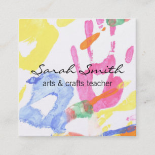 Hand Painting Square Business Card