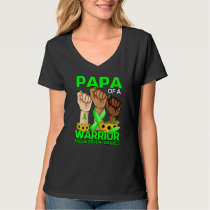 Hand Papa Of A Warrior Muscular Dystrophy Awarenes T-Shirt