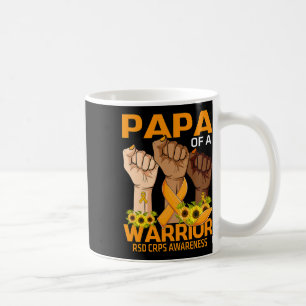 Hand Papa Of A Warrior Rsd Crps Awareness Sunflowe Coffee Mug