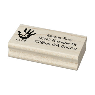 Hand Paw Address Stamp