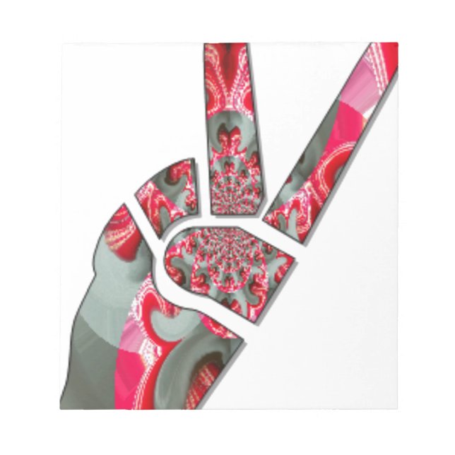 Hand peace sign notepad (Front)