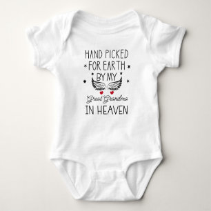 Hand Picked for Earth By My Custom in Heaven Baby Bodysuit