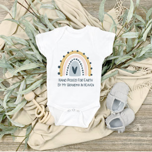 Hand Picked For Earth By My Grandma In Heaven Quot Baby Bodysuit