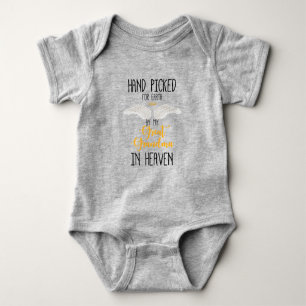 Hand Picked For Earth Great Grandma In Heaven (W) Baby Bodysuit