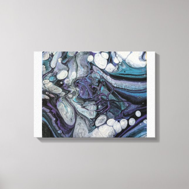 Hand Poured Acrylic Design 12 x 12 Print Canvas (Front)
