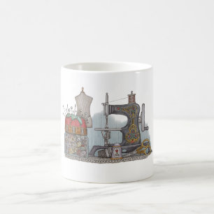 Hand Powered Sewing Machine Coffee Mug