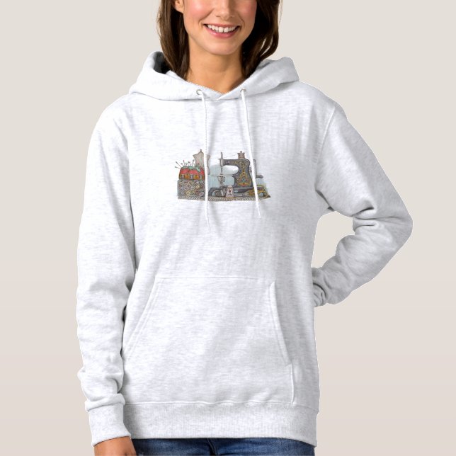 Hand Powered Sewing Machine Hoodie (Front)