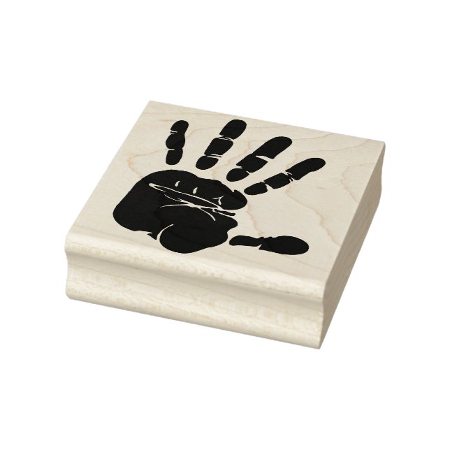 Hand Print Rubber Stamp (Stamp)