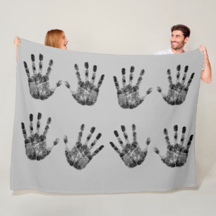 Hand Print - Talking Canyons, New Mexico Fleece Blanket