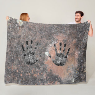 Hand Print - Talking Canyons, New Mexico Fleece Blanket