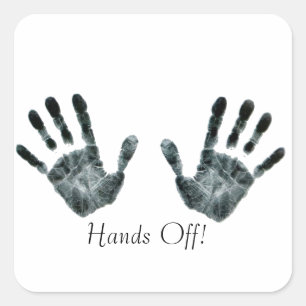 Hand Prints Square Stickers