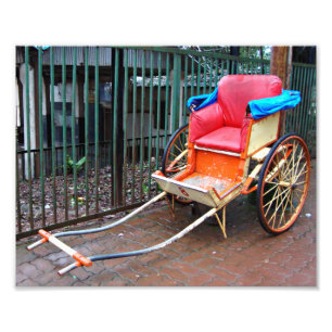 Hand Pulled Rickshaw in Kolkata (Calcutta), India Photo Print