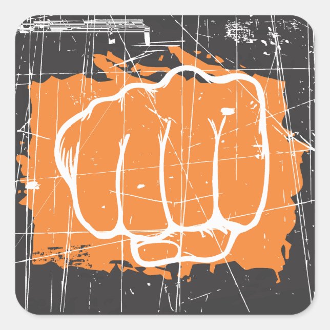 hand punching - sticker (Front)